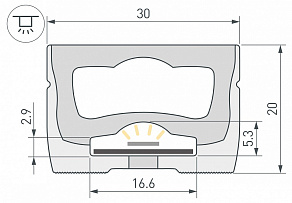 Профиль накладной гибкий Arlight WPH-FLEX 062838