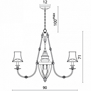 Подвесная люстра Divinare Archeo 1165/01 LM-8