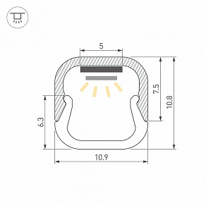 Профиль накладной Arlight LINE 061084