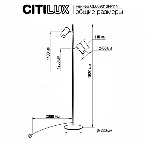 Торшер Citilux Twin CL809010N