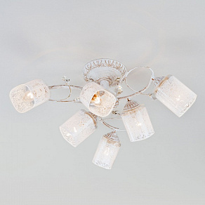 Потолочная люстра Eurosvet Francisco 30053/6 белый с золотом (E27)