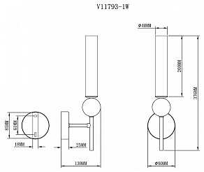 Бра Moderli Illis V11793-1W