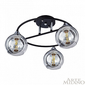 Потолочная люстра Arte Milano AMALFI-322403 322403/3 BK+CR