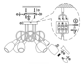 Потолочная люстра Globo Gillian 54983-6D