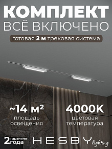 Комплект трековый Hesby Lighting Skylite №1 HSBL_kompl_S001_VI2W4K