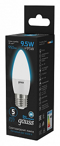 Лампа светодиодная Gauss Свеча E27 9.5Вт 6500K 103102310