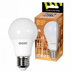 Лампа светодиодная Jazzway  E27 12Вт 3000K FLL- A60 12w E27 3000K