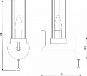 Бра Eurosvet Arganie 60133/1 серебро