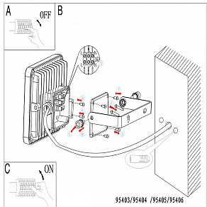 Настенный прожектор Eglo Faedo 1 95403