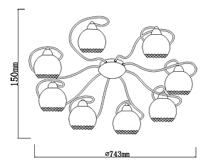 Потолочная люстра Maytoni Spazio MOD500-08-N