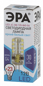 Лампа светодиодная Эра Стандарт G4 3Вт 4000K LED JC-3W-12V-840-G4