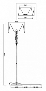 Торшер Freya Monique FR2001FL-01G