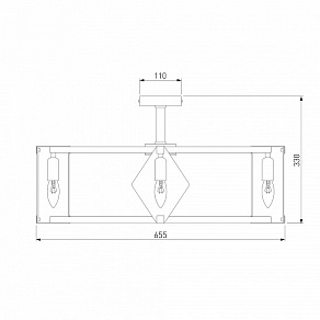 Люстра на штанге Eurosvet Aragon 60126/8 черный Smart (60116/8)