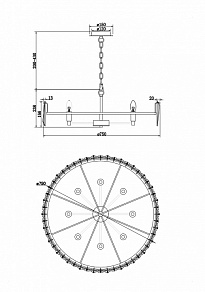 Подвесной светильник Maytoni Puntes MOD043PL-08CH