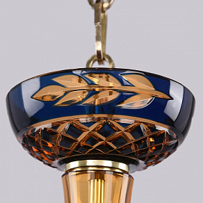 Подвесная люстра Bohemia Ivele Crystal Ivele Crystal 1 1308/8/195 G Am/Amber-Blue/H-1J