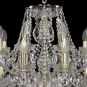 Подвесная люстра Bohemia Ivele Crystal 1413 1413/16+8/360/G