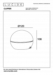 Настольная лампа-ночник Lucide Clipper 27505/02/31
