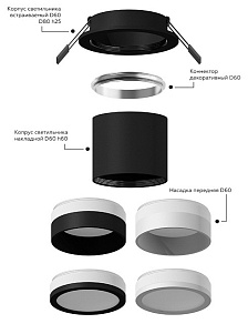 Накладной светильник Ambrella Light C C6302