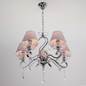 Подвесная люстра Eurosvet Kelly 10085/5 хром/прозрачный хрусталь Strotskis