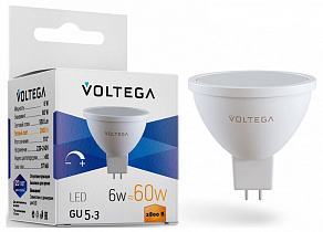 Лампа светодиодная Voltega Sofit GU5.3 GU5.3 6Вт 2800K VG2-S1GU5.3warm6W-D