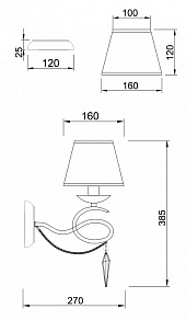 Бра Freya Haley FR2909-WL-01-CH