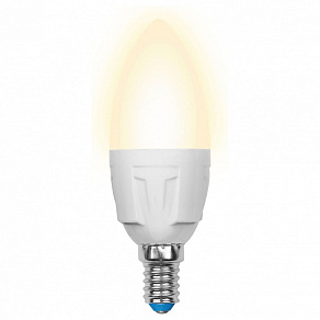 Лампа светодиодная Uniel Palazzo E14 7Вт 3000K LEDC377WWWE14 220ВFRPLP01WH