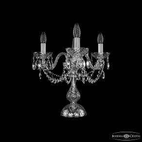Настольная лампа декоративная Bohemia Ivele Crystal 1402 1402L/3/141-39 Ni