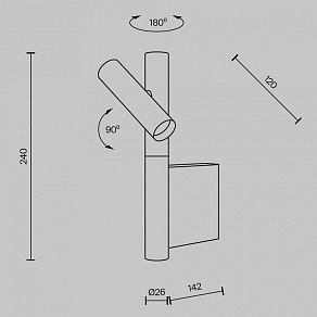 Бра Maytoni Utility MOD433WL-L3B3K