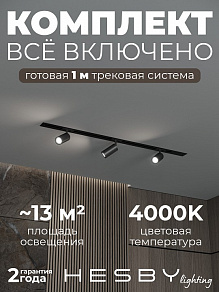 Комплект трековый Hesby Lighting Skylite №3 HSBL_kompl_S003_VI1B4K