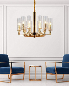 Подвесная люстра LUMINA DECO Donatti LDP 8011-12 F.GD