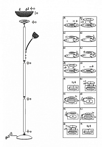 Торшер с подсветкой Globo Martinus 59636