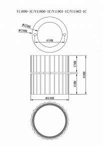 Накладной светильник Moderli  V11901-1C