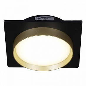 Встраиваемый светильник Reluce 53005 53005-9.0-001LD GX53 BK+GD