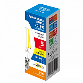 Лампа светодиодная Volpe  E14 5Вт 3000K UL-00008324