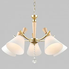 Подвесная люстра Imex MD.6132 MD.6132-5-P-GD+WOOD