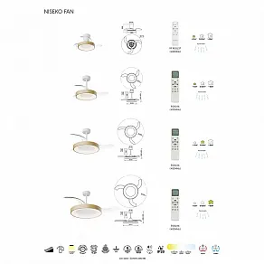 Светильник с вентилятором Mantra NISEKO FAN 9013