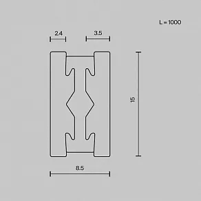 Трек накладной Maytoni Busbar trunkings Flarity TRX154-111BS