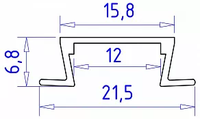 Профиль встраиваемый Ambrella Light GP GP1001AL