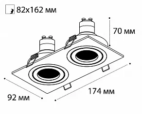 Встраиваемый светильник Italline SAG203-4 SAG203-4 white/white