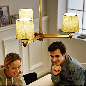 Люстра на штанге Imperiumloft Jorgenson Beige/Light wood STAVRA01