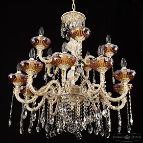 Подвесная люстра Bohemia Ivele Crystal AL7901 AL79101/10+5/250/2D A WMG P Shampan/M-1G
