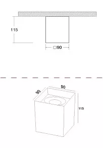 Накладной светильник Maytoni Slim C015CL-01W