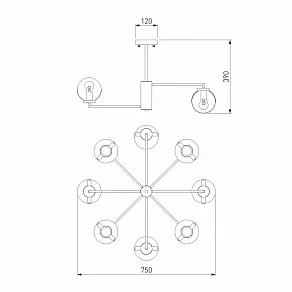Люстра на штанге Eurosvet Creek 70118/8 черный