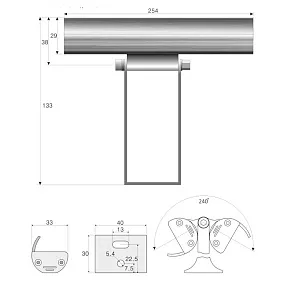 Линейный светильник ABC Lighting ML-25 одноцветный диммируемый PWM 250мм 5Вт 24В