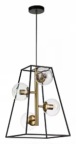 Подвесная люстра Indigo Faccetta 13005/B/4P Black