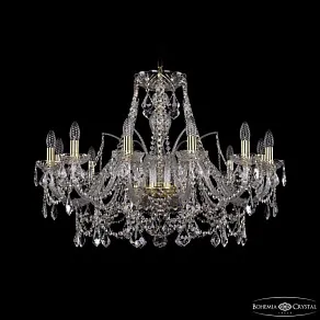 Подвесная люстра Bohemia Ivele Crystal 1411 1411/12/300 G Leafs