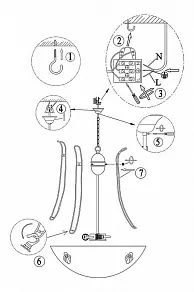 Подвесной светильник Globo Scale 6897-3