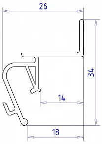 Профиль для контурной подсветки натяжного потолка Ambrella Light GP GP4100BK