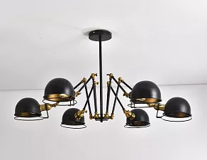 Люстра на штанге LUMINA DECO Valmonti LDP D015-6 BK