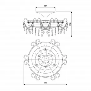 Люстра на штанге Bogate's Empress 305/6 Strotskis